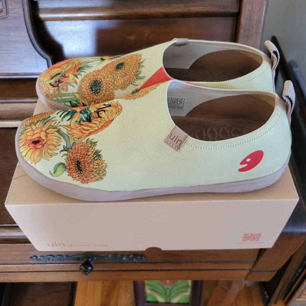 UIN Sunflower Canvas Slip-Ons - Yellow and Orange - Picture 2 of 7